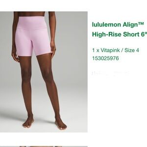 lululemon athletica Women's Align High-Rise Shorts - Light Pink